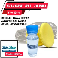 Silicon Oil Shinetshu Free Spons 100ml Import Mengkilapkan Kendaraan Murni 1000cps