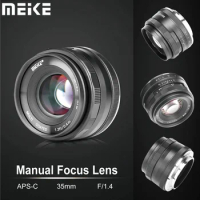 Meike 35mm f1.4 Large Aperture Manual Focus Lens for Canon EF-M Mount M50 M100 M200 M1 M2 M3 M5 M6 M10 M6 Mark ii M50 Mark ii
