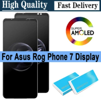 For Asus Rog Phone 7 LCD AMOLED Display Touch Screen No Frame 6.78" Asus Rog Phone 7 Ultimate Display LCD Parts