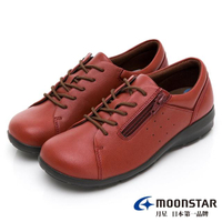 【MOONSTAR 月星】拇指外翻系列-4E寬楦拇指外翻休閒鞋(紅)