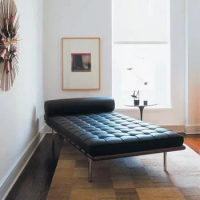 Living Room Bed Barcelona Sofa Recliner Modern Leather Simple Office Hotel Designer Divan Dermis Bench chair