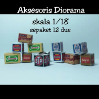 Miniatur Dus skala 18 buat aksesoris Diecast isi 12 dus