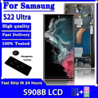 Super AMOLED for Samsung S22 Ultra 5G SM-S908B/DS S908N S908U S908E Lcd Display Touch Screen Digitizer Assembly S22Ultra Display