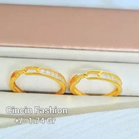 Cincin emas fashion 2 model emas kuning 700 kadar 16k sz16-1,74gr