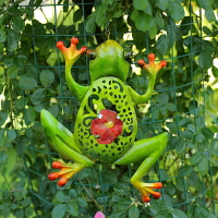 仿真動物青蛙鐵藝擺件庭院戶外教室裝飾卡通擺設池塘微景觀裝飾