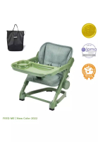 UNILOVE [Unilove] Feed Me 3-in-1 Travel Booster Seat Feeding Chair | Foldable &amp; Adjustable with Carry Bag - Avocado Green