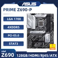 ASUS PRIME Z690-P Motherboard Intel Z690 LGA 1700 DDR5 3×M.2 USB3.2 HDMI ATX support Twelfth gen Core i3-12100 cpu