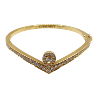 【二手名牌BRAND OFF】CHAUMET 尚美巴黎 18K 黃金 鑲鑽 Josephine Aigrette 手環