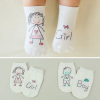 Baby socks floor Newborn Cotton sock Boys Girls Cute Toddler Asymmetry Anti-slip Socks Children kids socks 0 to 2 yrs