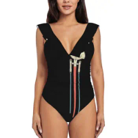 Uss Enterprise Star Trek Women'S Ruffle One Piece Swimsuit Bodysuit One Piece Swimwear Bathing Suit Beachwear Star Trek Uss