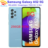 Original Samsung Galaxy A52 5G A5260 Dual Sim 256GB ROM 8GB RAM 6.5" Snapdragon Octa Core NFC Unlocked 5G