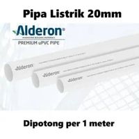 Pipa Listrik uPVC 20mm Alderon Premium | Pipa Conduit Instalasi Kabel Listrik | Jual Per 1 Meter (3p