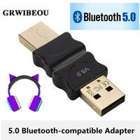 USB Bluetooth 5.0 Adapter Transmitter Bluetooth V5.0 Receiver Audio Bluetooth Dongle Wireless USB Adapter for Computer PC Laptop