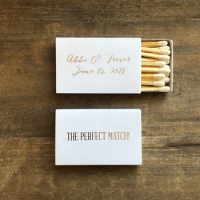The Perfect Match Personalized Matches || Wedding Matches Custom Matchbox, Wedding Favors for Guests, Wedding Send Off Cigar Bar