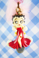 【震撼精品百貨】Betty Boop_貝蒂~手機吊飾-禮服(毛球圓珠)