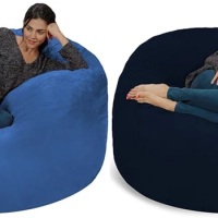 Chill Sack Bean Bag Chair: Giant 5' Memory Foam Furniture Bean Bag - Big Sofa &amp; Bean Bag Chair: Giant 5' Memory Foam Furniture