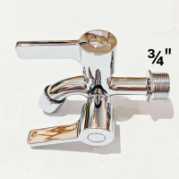 Kran Cabang DRAT 3/4 inch kran air double drat 3/4\ kran cabang shower kran kamar mandi chrome hitam
