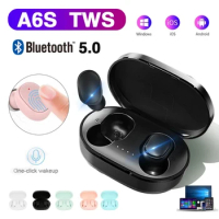 TWS A6S Wireless Earphones Waterproof Touch Control Bluetooth Headphones In Ear Sports Earbuds with Mic For Xiaomi Huawei Phone