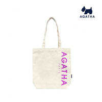 【AGATHA】亮色大LOGO肩背帆布包(環保實用)