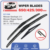 Front Rear Windscreen Windshield Wiper Blades For Nissan Qashqai J11 2013 - 2018 Rogue Sport Section Cutter 2014 2015 2016 2017