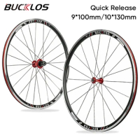 BUCKLOS Road Bike Wheelset 700c Bike Wheel Rims V Brake Quick Release 700C Aluminum Alloy Wheels Front and Rear Road Bike Parts