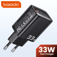 Toocki 33W USB Charger Quick Charge 3.0 Fast Charging Type C Charger For iPhone Huawei Xiaomi Samsung S21 S22 USB Phone Charger
