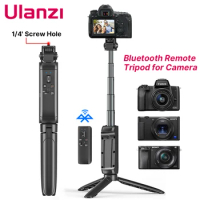 Ulanzi Wireless Bluetooth Selfie Stick Tripod for Sony ZVE-10 A7 III A6600 CANON Camera Extendable Grip Tripod Camera Zoom Video