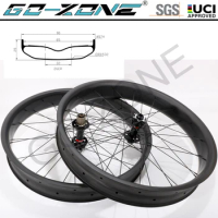26er Carbon Fat Bike Wheels 90x25mm Front 150/135*15mm Rear 197/190*12mm 26" Novatec Snow Sand Carbon Fat Bike Wheelset 26