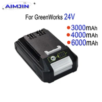 24V 3000/4000/6000 mAh Lithium Battery For GreenWorks Power Tools, Compatible With 20352 22232 Battery Tools