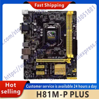 Used LGA 1150 motherboard H81M-P PLUS desktop Intel H81 Core i7/i5/i3 DDR3 USB 3.0 USB 2.0 PCI-E Mic