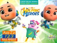 LADYBUG UPIN & IPIN THE HELPING HEROES Aa - Zz / 123 / LEARN TO WRITE STICK COPY COLOUR BOOK UP2 SER