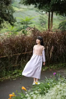 Ghamis Dress Anak Perempuan Cokelat/ Girls Maxi Cotton Dress Brown/ RJG Little Garden 4-5 tahun