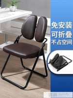 可折疊椅子靠背凳子電腦椅子辦公室家用麻將餐椅便攜凳宿舍新聞椅