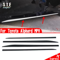 For Toyota Alphard MPV 2024 2025 Car Accessories ABS Side Door Body Trim Molding Decoration Stickers