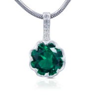 UC Jewelry Liontin Perak 925 Bewarna Emerald Green, Blue Topaz, Blue Sapphire, Ruby India, Pink Zirc