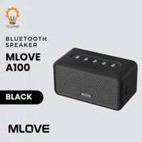 MIFA MLOVE A100 Portable Bluetooth Speaker BT 5.3, 24 Jam Playtime, Rich Bass & IPX5 Waterproof Blac