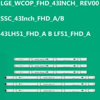 5Kit LED Backlight Strip For 43LH51_FHD LF51_FHD_A SSC_43Inch_FHD_A B43LX300C-CA 43LJ510T 43LJ515V 43LJ5500 43UF6100 43UF6400