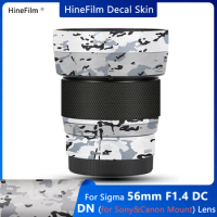 Sigma 56 F1.4 E Mount Lens Decal Skin Wrap Cover for Sigma 56mm F1.4 EF-M Mount Lens Sticker Anti-Scratch Protective Film