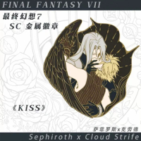 Game Final Fantasy VII Sephiroth Cloud Strife Cartoon Metal Badge Brooch Pin Collection Itabag Button Anime Props Gifts