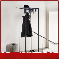 Square floor hanger indoor open wardrobe bedroom metal coat rack