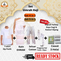 Stock Available: Hajj & Umrah Set IHRAM, Hajj Pants, Hajj T-shirts, Waist Belt, Cawat, EHRAM