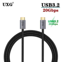 USB 3.2 Type C to Type C Cable For Macbook PD 100W 5A USB 3.2 20Gbps ThunderBolt3 USB-C Fast Charging Cable Cord 0.5M 1M 2M 3M