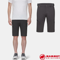 【Mammut 長毛象】男 Runbold Shorts Men 輕量多功能拉鍊短褲/休閒褲(1023-00710-00150 幻影黑)