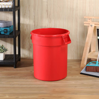 圓型垃圾桶/萬用桶/MIT台灣製造 商用圓型垃圾桶95L-本體(紅) PCX095-2  KEYWAY聯府
