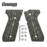 Guuun G10 Grips For Beretta 92/96 92fs M9 92A1 INOX Decorative Non-slip Handle Panel Skull Skeleton 