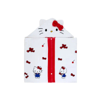 【SANRIO 三麗鷗】兒童用 純棉連帽浴巾 斗篷浴巾 連帽毛巾 Hello Kitty 凱蒂貓 櫻桃