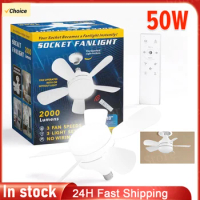 Ceiling Fan with LED Light 5 Blades Mini Ceiling Fan Dimmable Small Ceiling Fan 3 Gear Speed for Porch Office Garage Restaurant