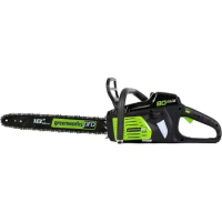 Greenworks 80V 18" Brushless Cordless Chainsaw (Great for Tree Felling, Limbing, Pruning, and Firewood) / 75+ Compatible