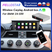 fellostar Wireless Apple CarPlay Android Auto Decoder Box for BMW Z4 E89 2009-2020 CIC NBT support Mirror Link Ai voice gps navi