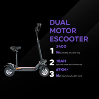 JUESHUAI X500 Electric Scooters Powerful Dual Motor E Scooters 18AH Li Battery 43 Miles Range Electric Scooter 10 Inch Road Tire